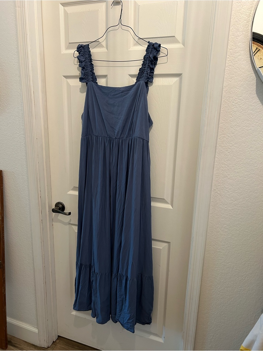 torrid Dusty Blue Ruffled Strap Maxi Dress